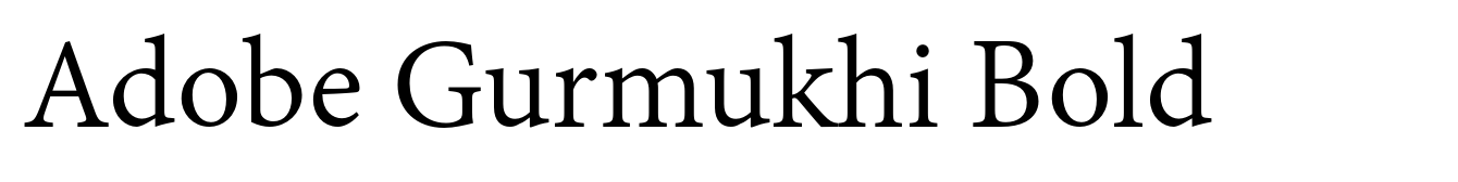 Adobe Gurmukhi Bold